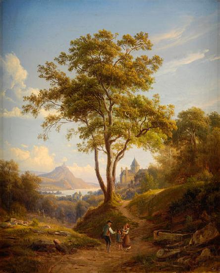 Julius Lange Am Rhein bei Nonnenwerth Germany oil painting art